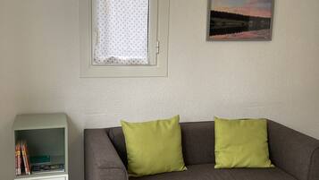 TV, DVD player, books