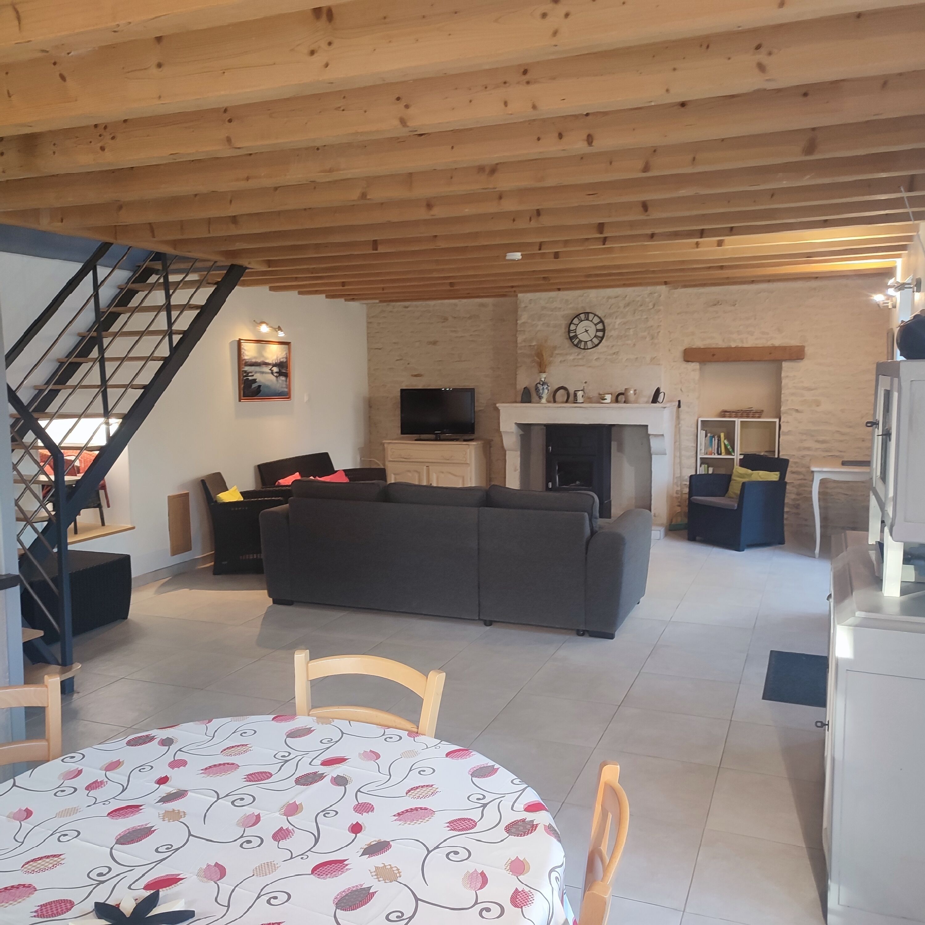 電視、壁爐、書籍