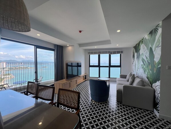 50-inch Smart TV with cable channels, TV - P&L Apartment (Nha Trang)