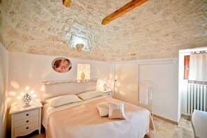 Villa, 3 Bedrooms | 3 bedrooms, desk, laptop workspace, iron/ironing board - I Cinque Trulli with Swimming Pool (Martina Franca)