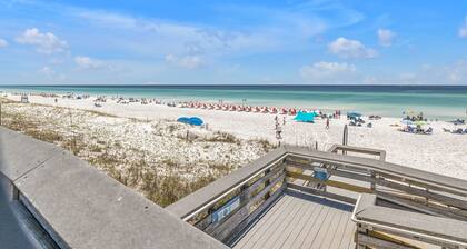 Relax at our beachfront condo, steps away from stunning Miramar Beach!