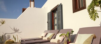 Stylish and serene south facing bungalow with private garden and pool.