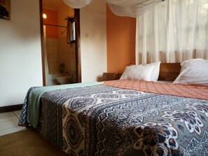 Blackout curtains, iron/ironing board, bed sheets
