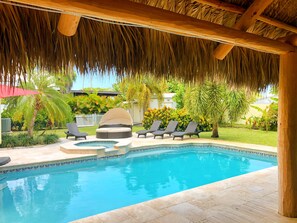 Outdoor pool, a heated pool