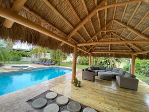 Outdoor pool, a heated pool