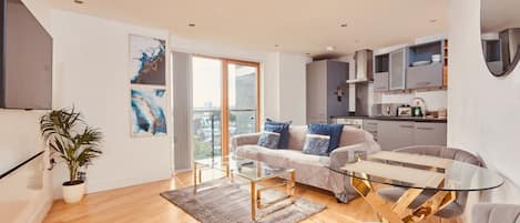 Appartement Deluxe, salle de bains privée | Bar lounge