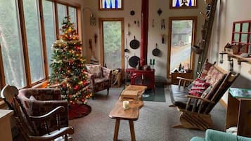 Télévision, cheminée, lecteur de DVD