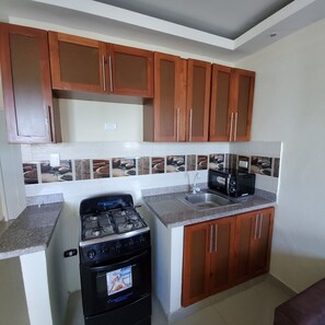 Réfrigérateur, micro-ondes, four, cafetière/bouilloire