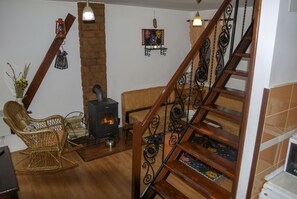 Apartment, 3 Bedrooms, Terrace | Living area | Flat-screen TV, fireplace, DVD player - Villle M&S (Raška)