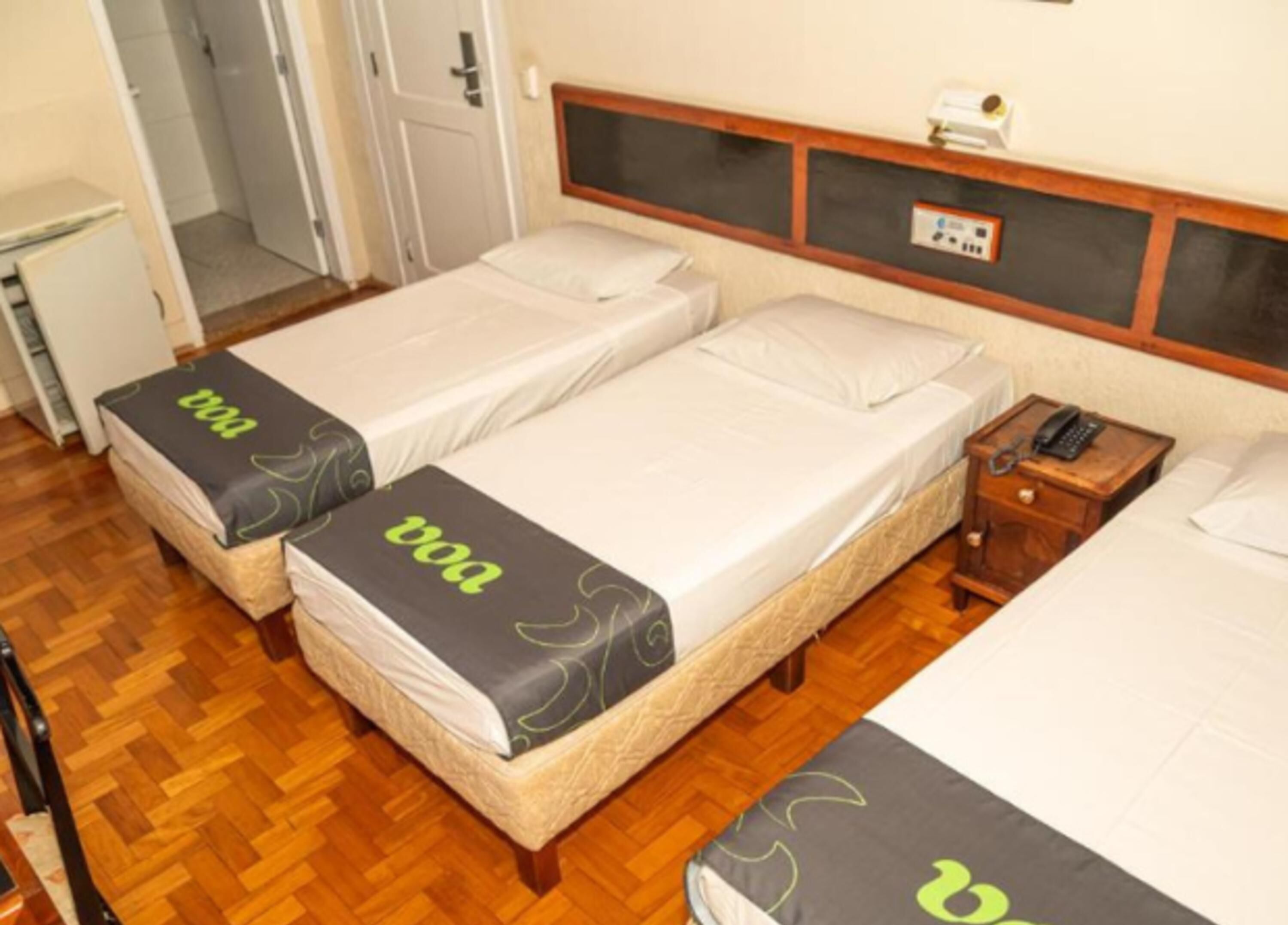 Minibar, desk, laptop workspace, blackout curtains