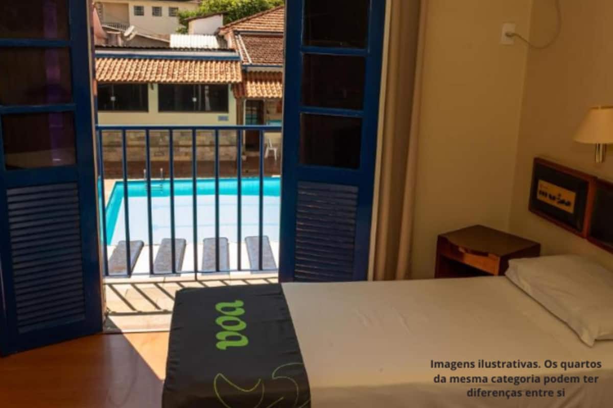 1 slaapkamer, een minibar, een bureau, een laptopwerkplek
