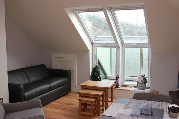 Sitting are and balcony