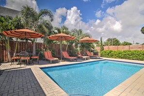 A heated pool