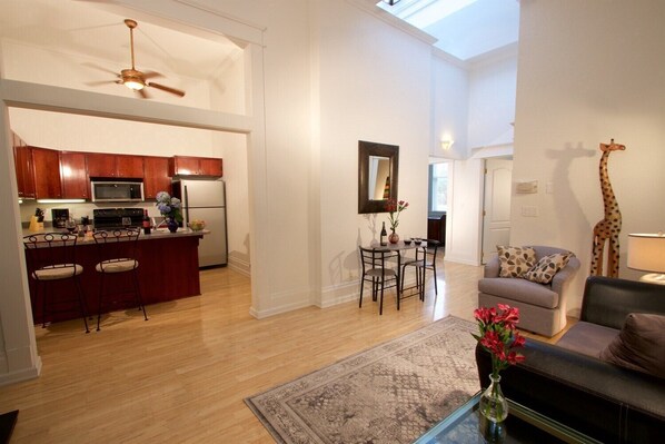 TV, fireplace, DVD player
