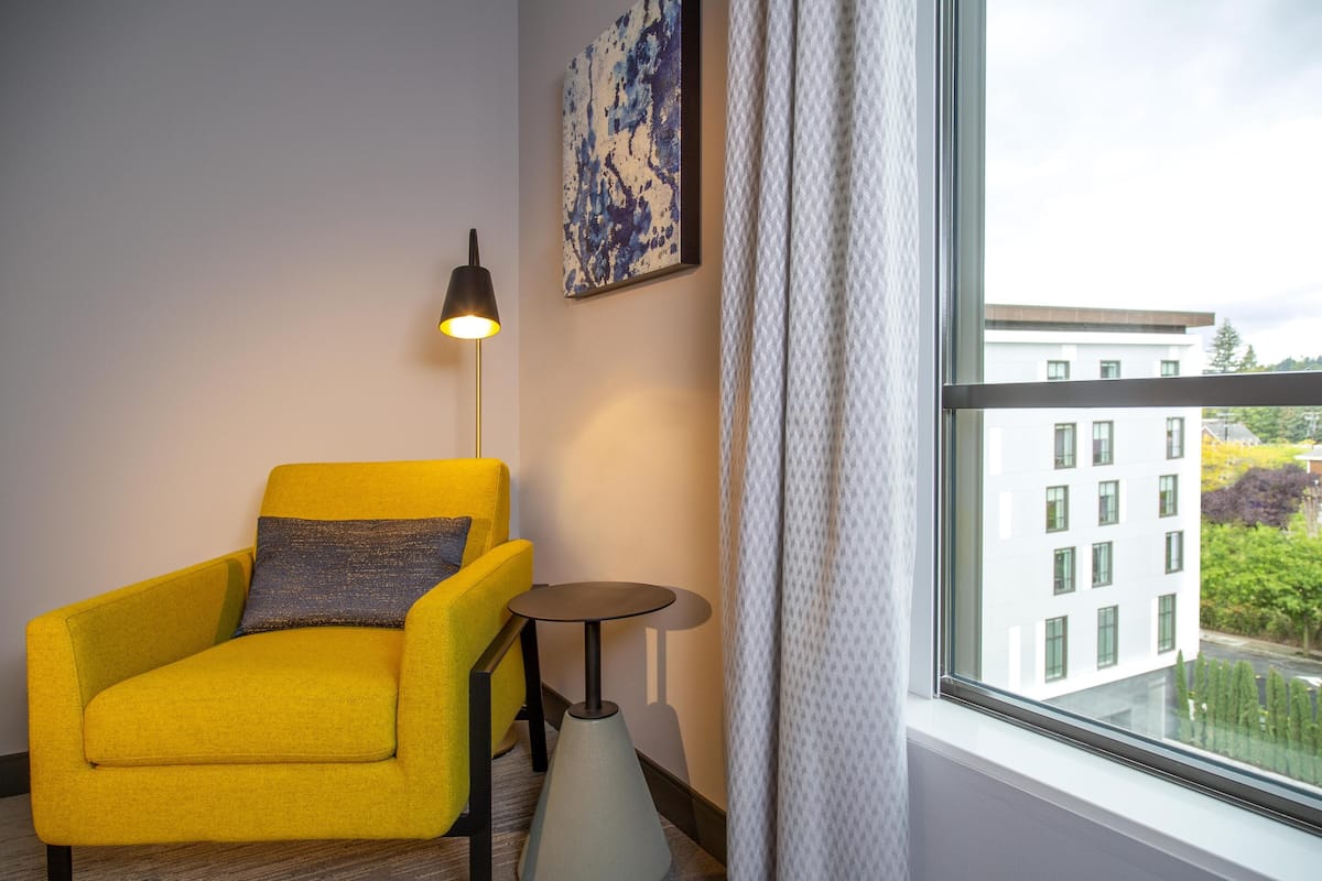 42-inch flat-screen TV with cable channels, TV