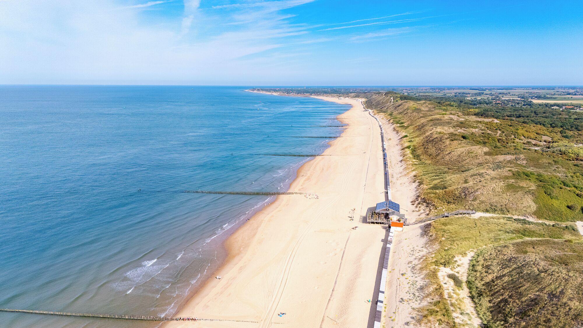 Vlak bij het strand