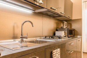 Private kitchen - The Black apartment is located in a central area of Venice, a stone's throw from the Ca' d'Oro vaporetto stop. The place is fantastic - very close to all tourist attractions, shops and restaurants, but at the same time out of the tourist crowd. From here (Venezia)