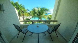 Blick vom Balkon