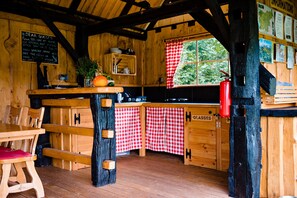 Chalet | Instalaciones de cocina compartida | Refrigerador, cafetera y tetera, tetera eléctrica y tostadora 