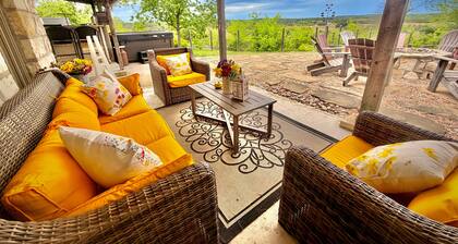 Private Hilltop Farmhouse with Stunning Views, Petting Zoo Animals & Hot Tub