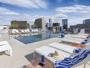 An infinity pool, a heated pool