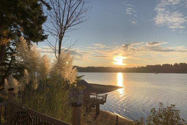 Winter sunset from the deck