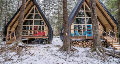 Salted Roots Red Door A-Frame Cabin