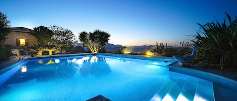 屋外プール、温水プール