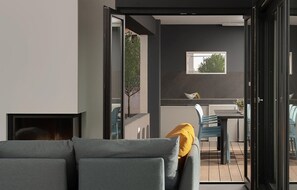 Smart-TV, Kamin, Tischfußball