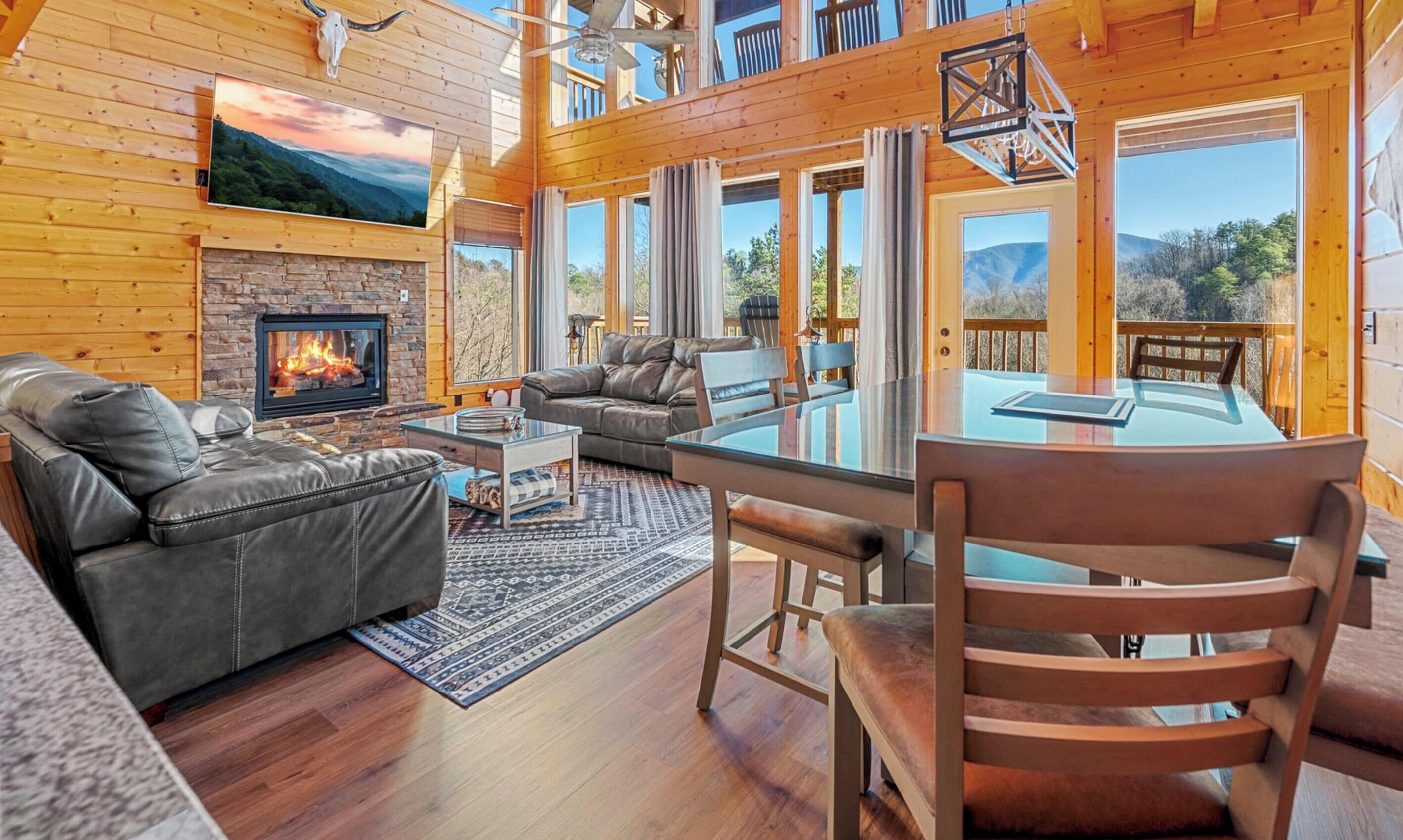 Smart TV, fireplace, video games, streaming services