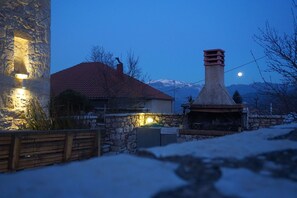 Front of property – evening/night