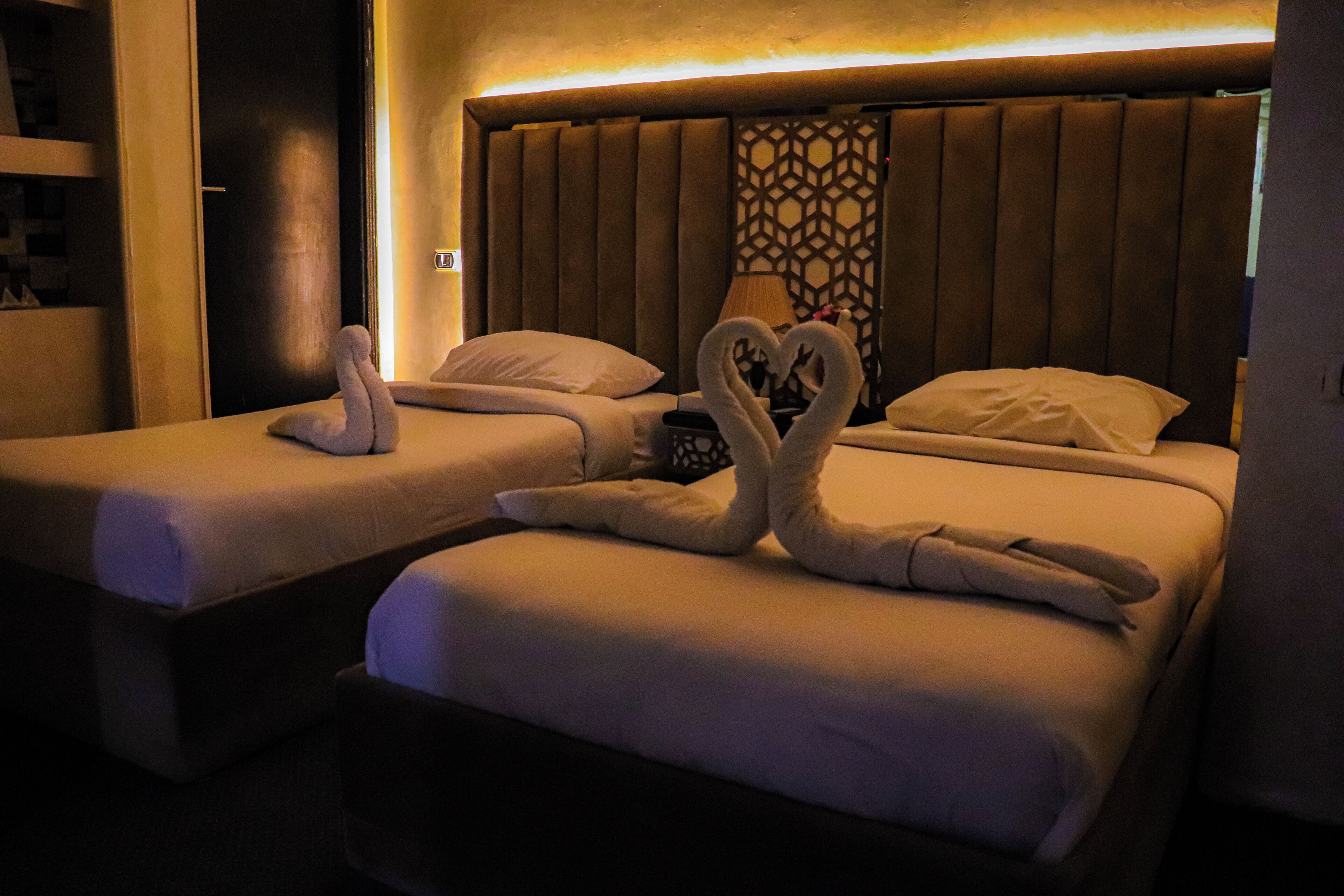 Pyramids View Double or Twin Room | Egyptian cotton sheets, premium bedding, memory foam beds