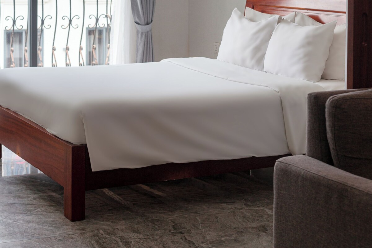 Family Room, 2 Queen Beds, Balcony, City View | Premium bedding, memory foam beds, minibar, in-room safe