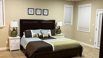 2 bedrooms, memory foam beds, iron/ironing board, free WiFi