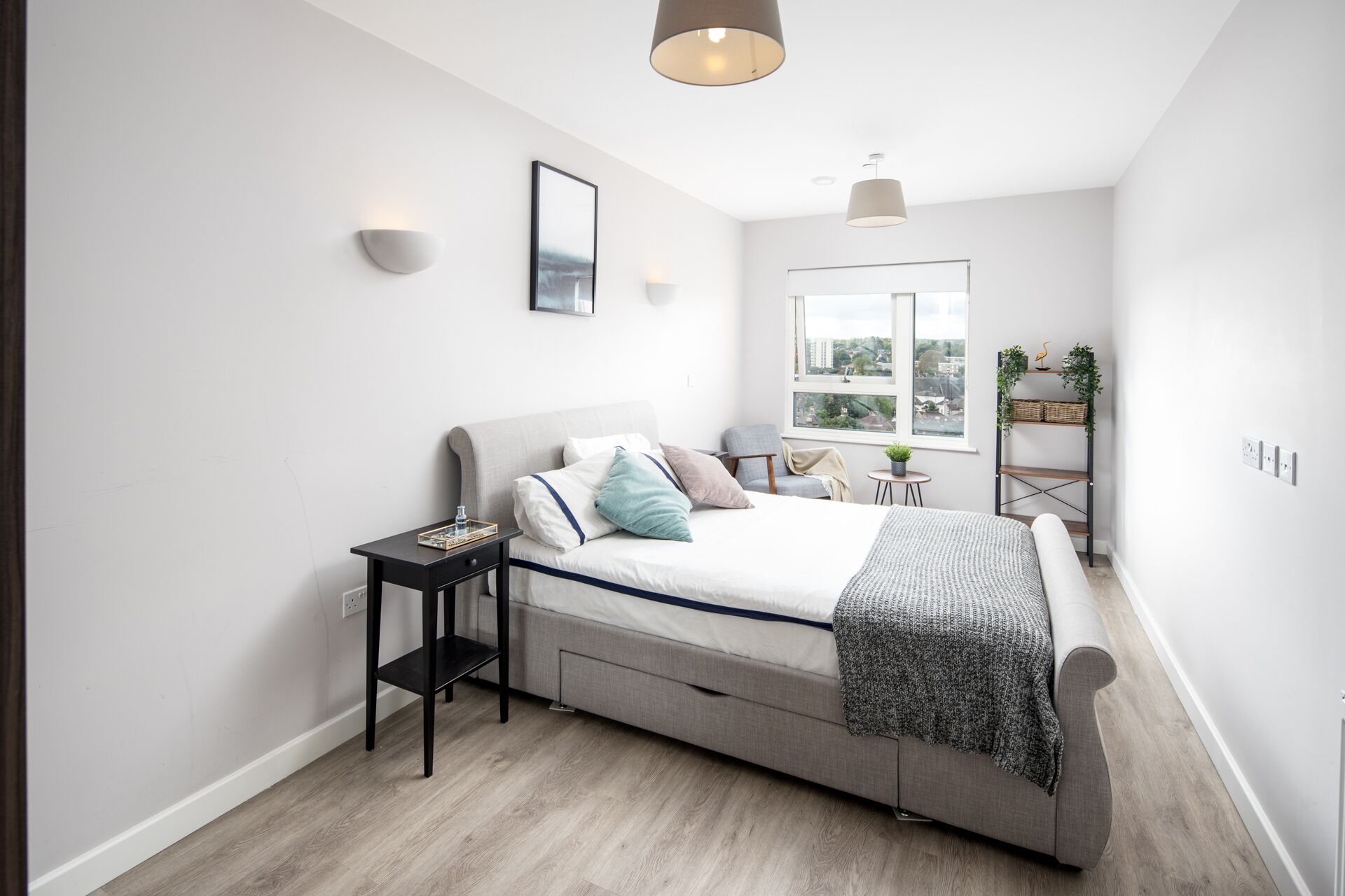 1 bedroom, desk, soundproofing, iron/ironing board