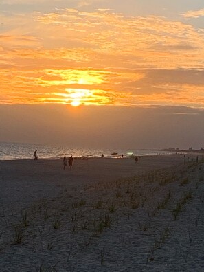 Beach nearby, sun-loungers