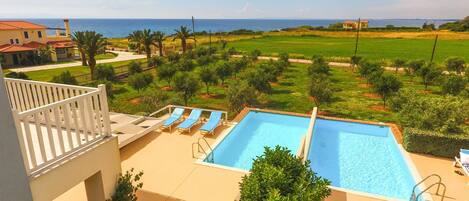 Family Villa, 4 Bedrooms, Private Pool | Balcony view