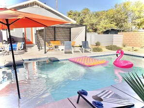Outdoor pool, a heated pool