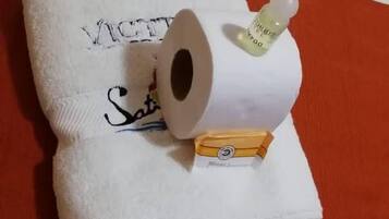 Regadera, amenidades de baño gratuitas, toallas, jabón