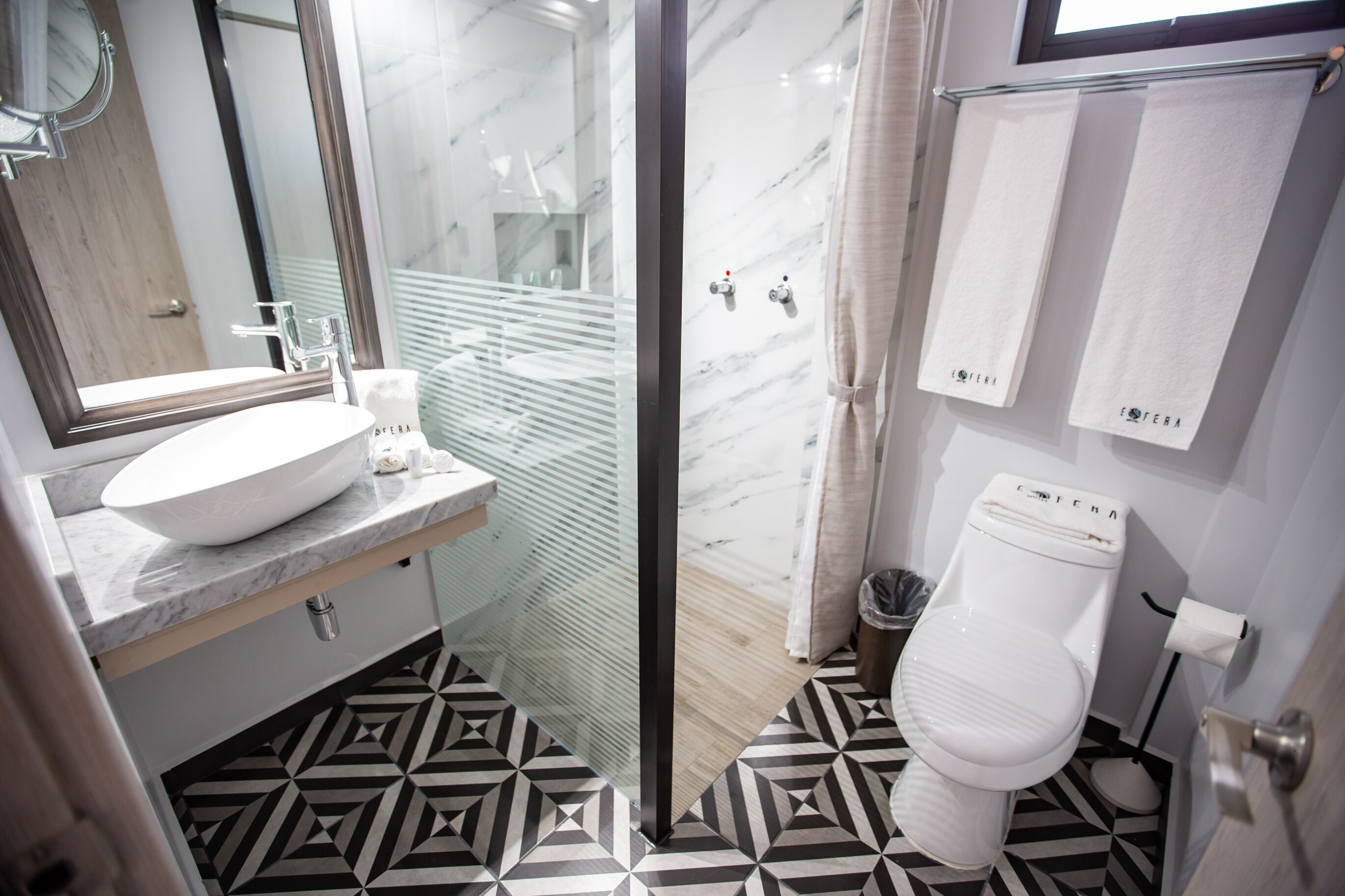 family double room, 2 double beds (premium) | bathroom | shower, towels, soap, shampoo