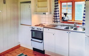 Fridge, oven, stovetop, coffee/tea maker
