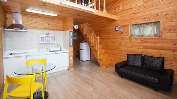 Duplex (Daisy) | Living area | 42-inch LCD TV with satellite channels, TV, heated floors