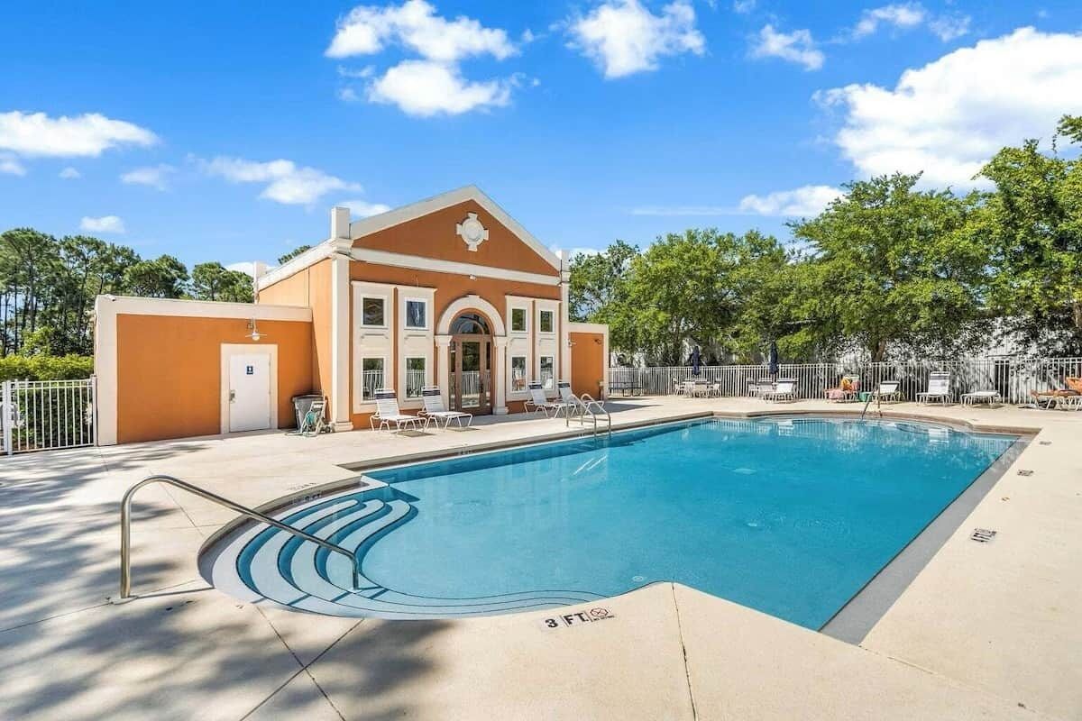 A heated pool