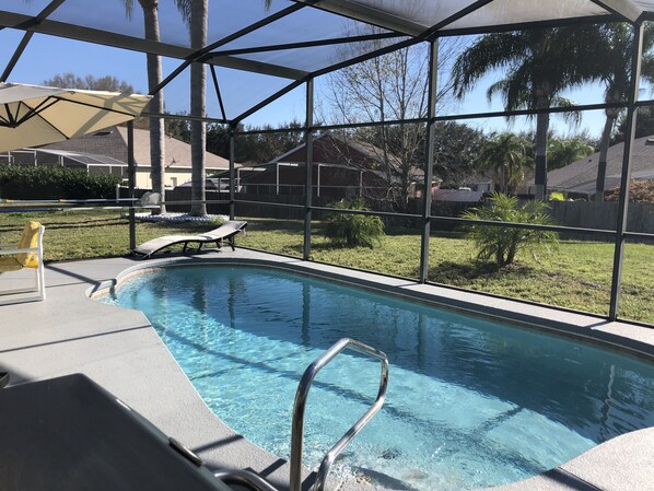 Outdoor pool, a heated pool
