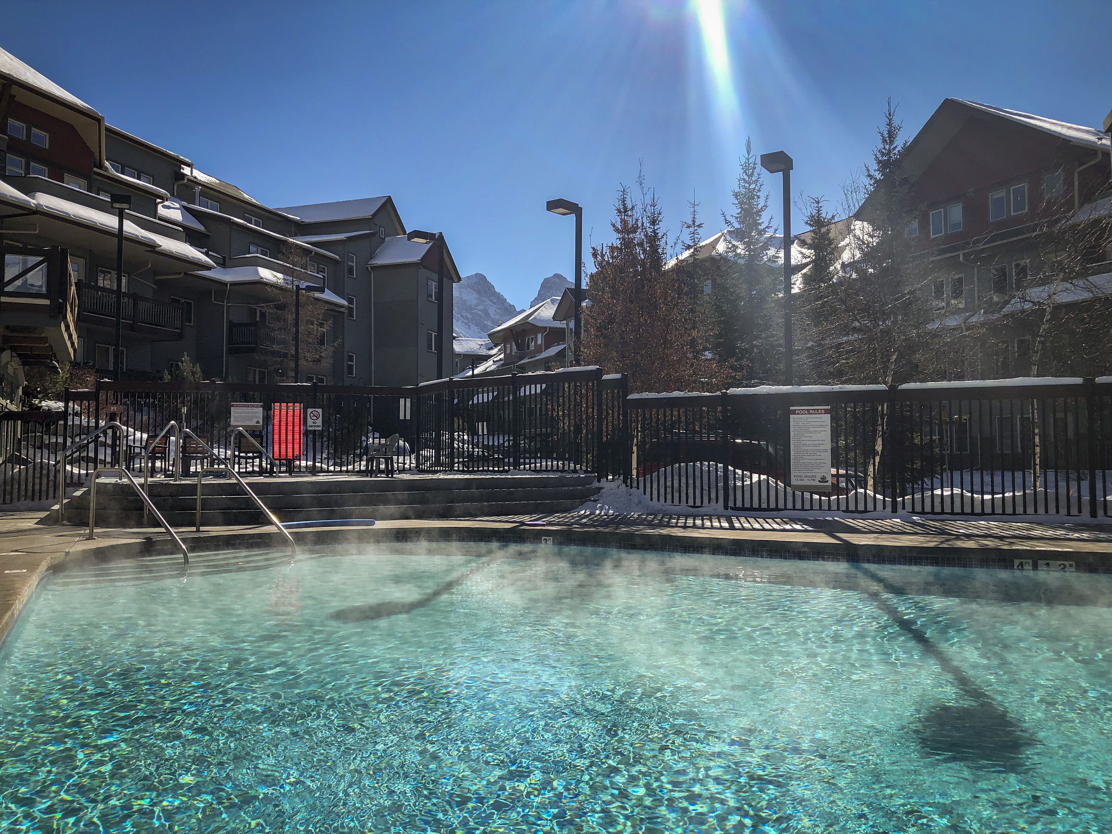Outdoor pool, a heated pool