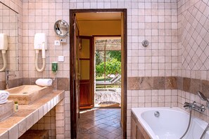 Junior Suite, 1 King Bed, Terrace, Valley View (with Sofabed) | Bathroom | Free toiletries, hair dryer, bathrobes, slippers - La Bastide du Calalou Hotel & Spa, BW Premier Collection (Moissac-Bellevue)
