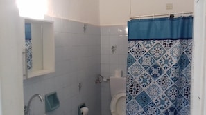 Chambre Familiale | Salle de bain | Douche, serviettes fournies, shampoing, papier toilette