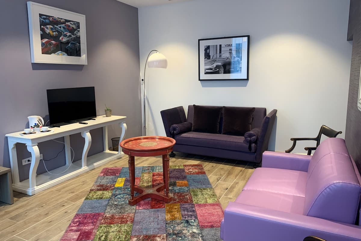 suite | living area | flat-screen tv