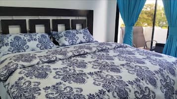2 bedrooms, in-room safe, iron/ironing board, WiFi