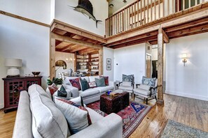 Smart TV, fireplace, video games, stereo